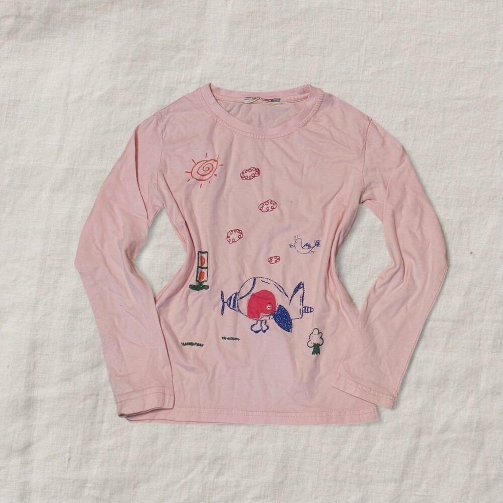 Vintage Japanese Kidcore Pastel Long Sleeved Top